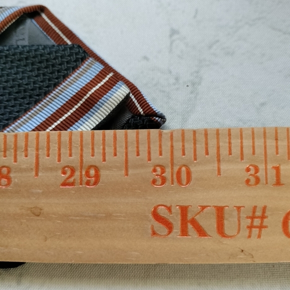 Robert Talbott Men's Striped Tie Gray Multicolored Finest Silk Handsewn Retro - Picture 10 of 12